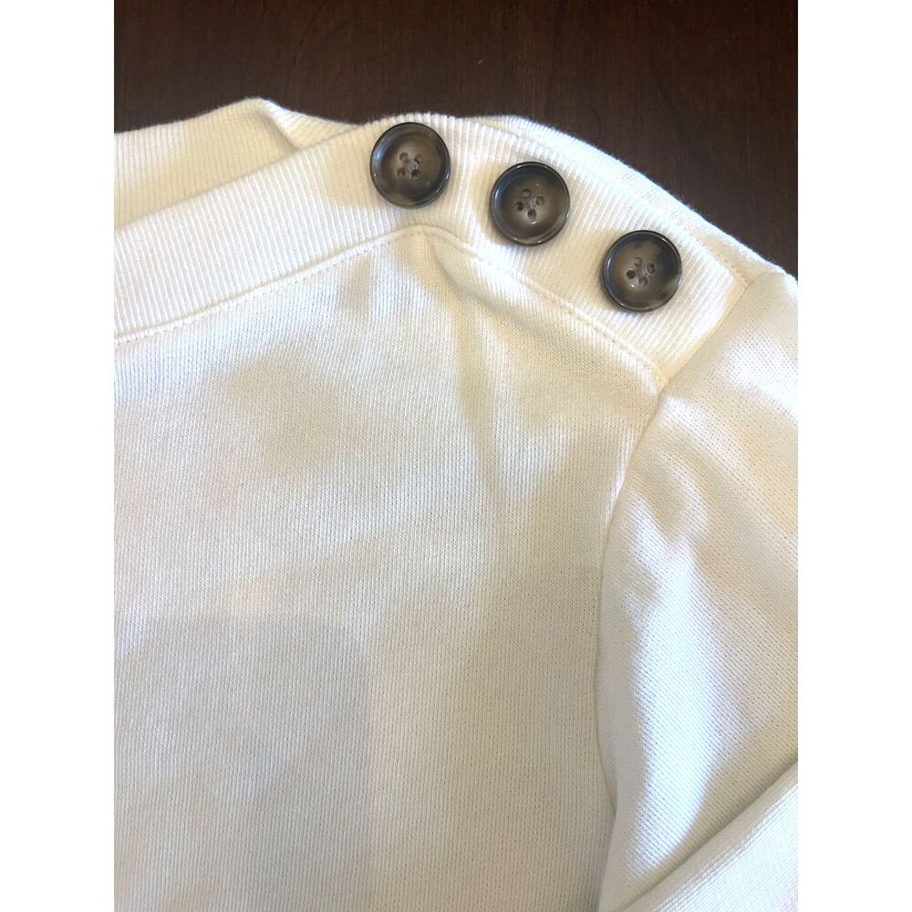 NWT Who What Wear Womens Pull Over Top SMALL Coastal Grandma Casual Buttons - Picture 4 of 9